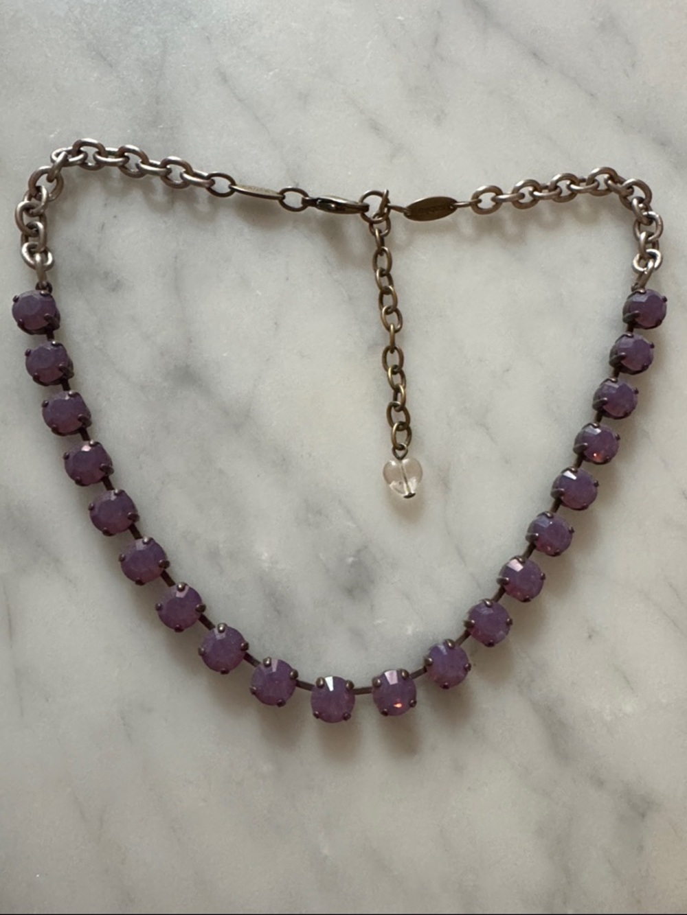 Sabika Purple Crystal Necklace